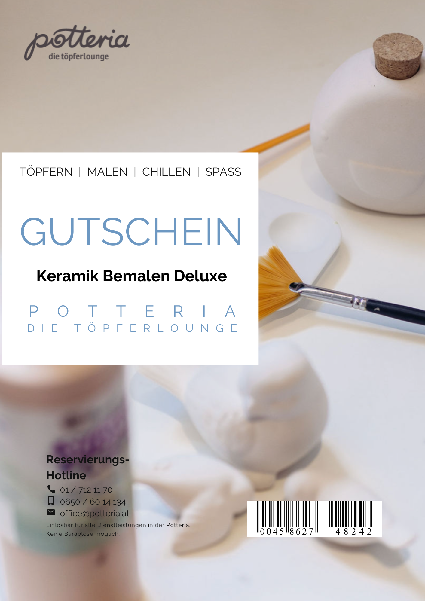Keramik Bemalen Deluxe: 100 €