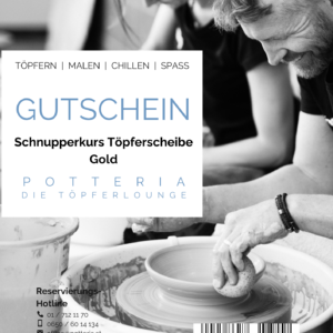 Schnupperkurs Töpferscheibe Gold: 80 €